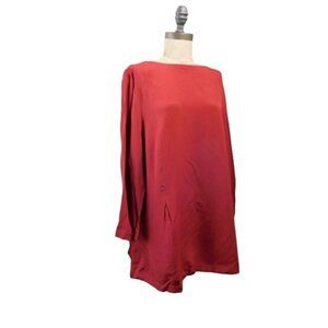 J. Jill Size XL Dark Sepia Red 3/4 Sleeve Blouse Top NWT